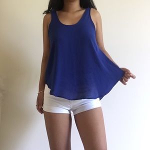 Royal blue swing tank top